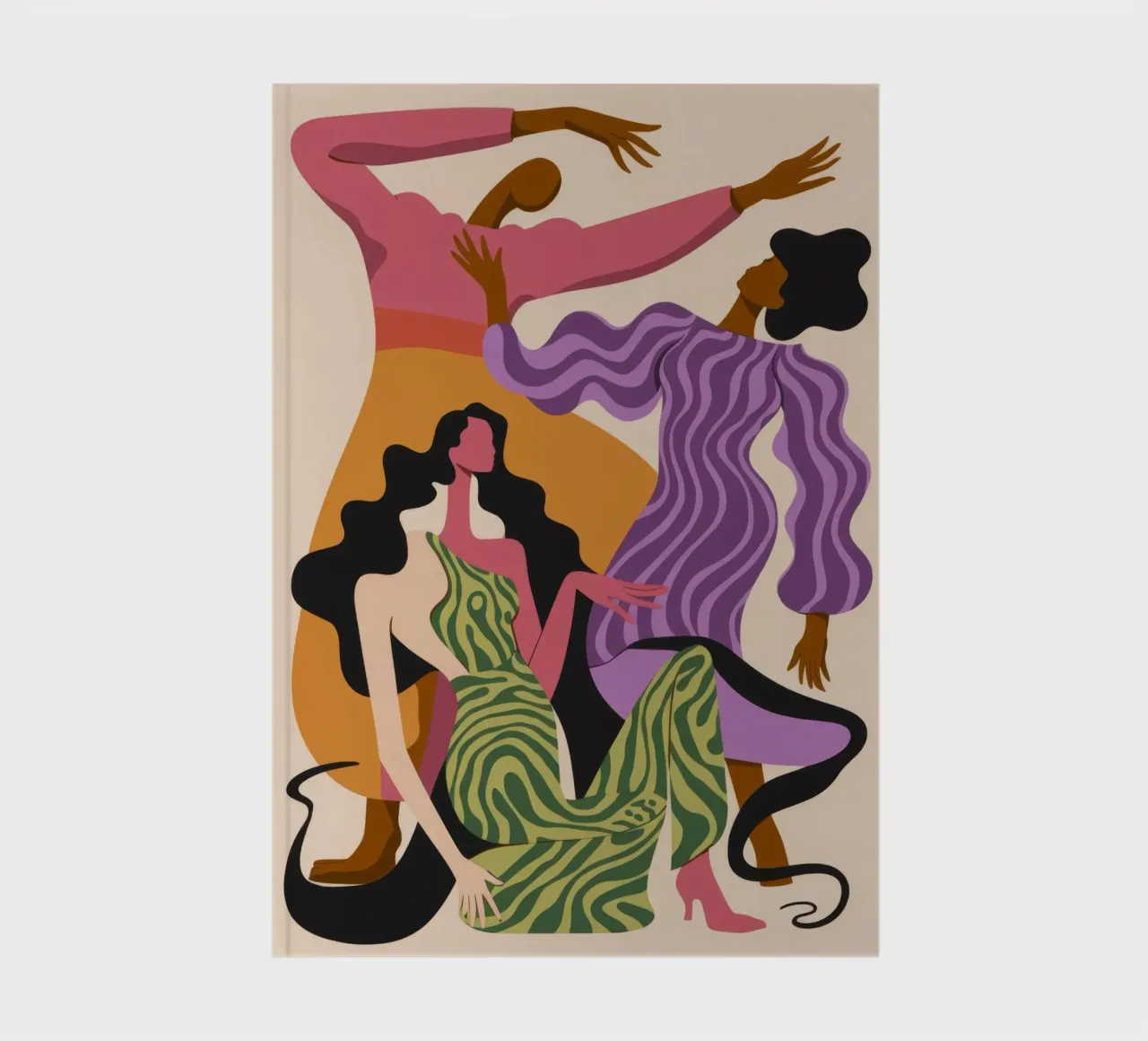 Dynamic Dance Harmony notebook by Veiled Canvas
