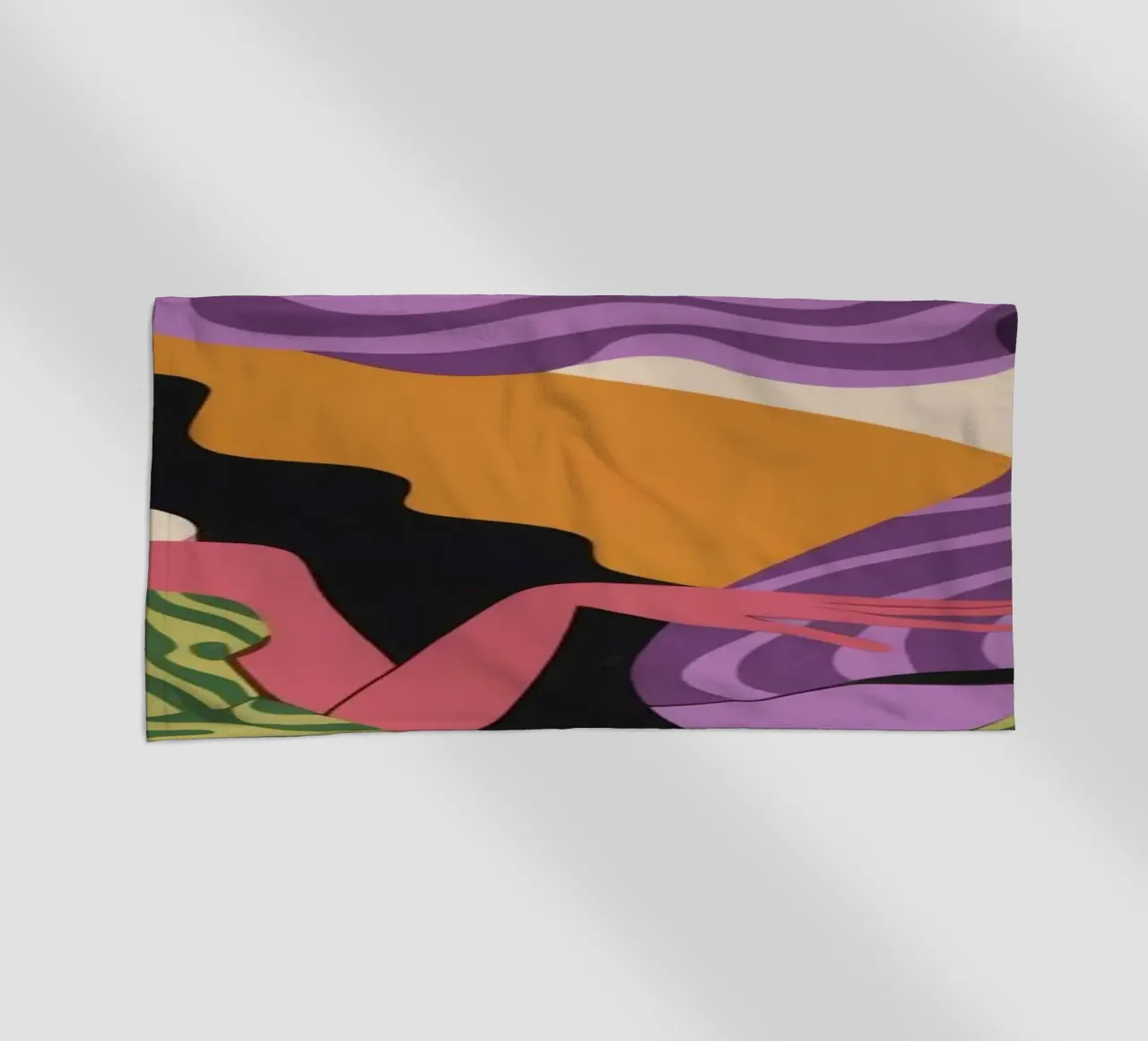 Dynamic Dance Harmony beach towel by Veiled Canvas