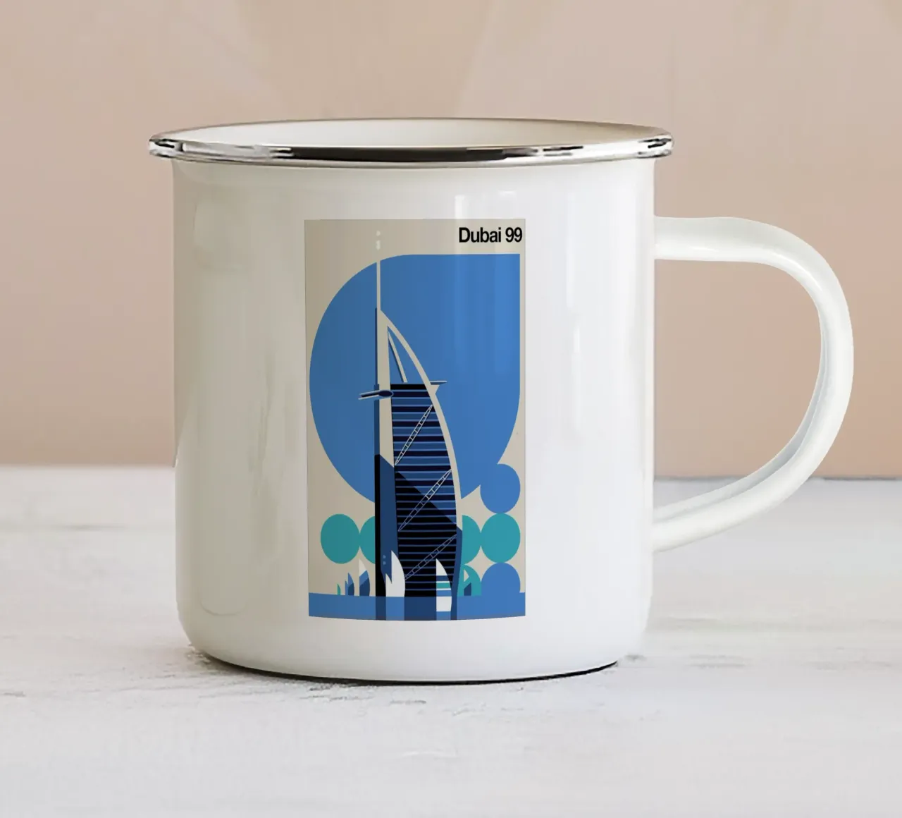 Dubai 99 tazza in smalto da Bo Lundberg