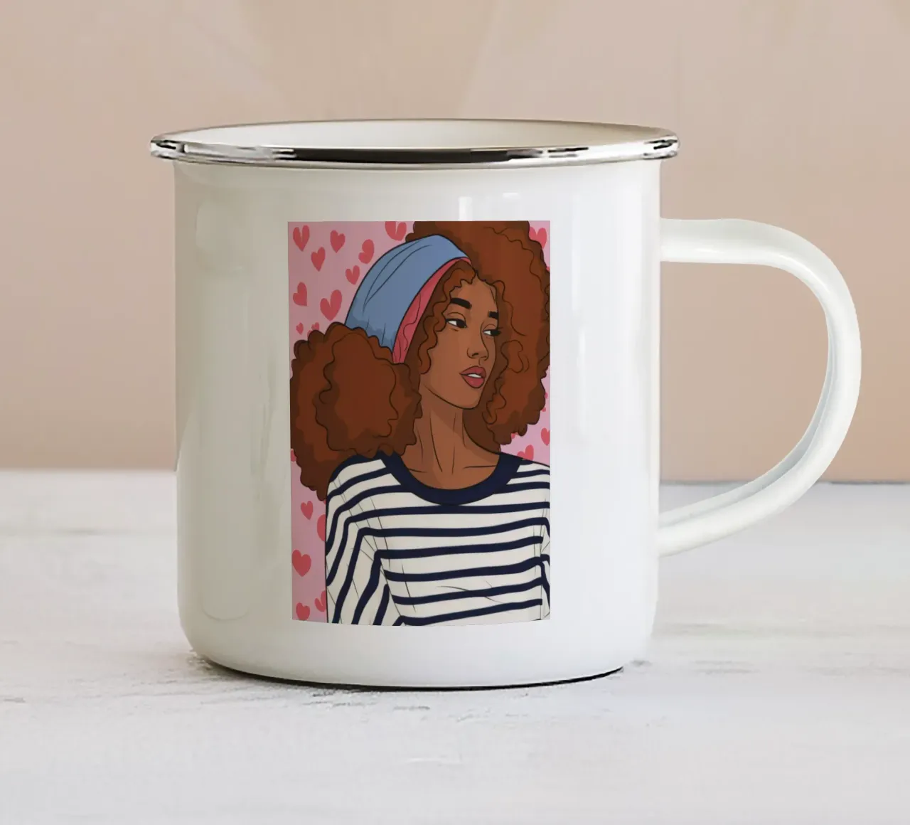 Eleganza mistica e botanica tazza in smalto da Veiled Canvas