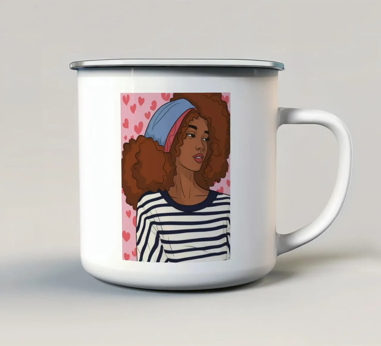 Eleganza mistica e botanica tazza in smalto da Veiled Canvas