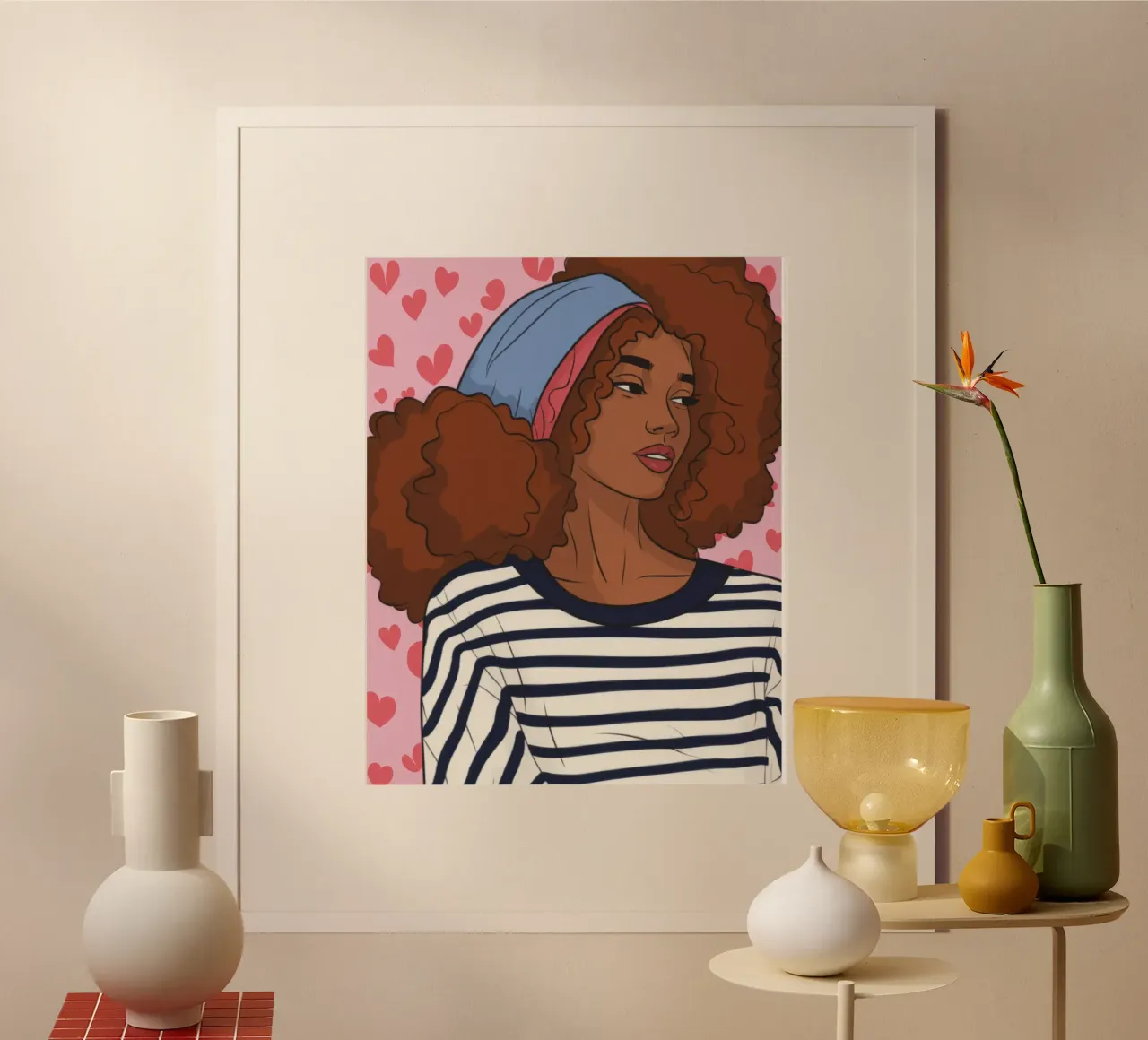 Eleganza mistica e botanica poster con telaio in plastica da Veiled Canvas