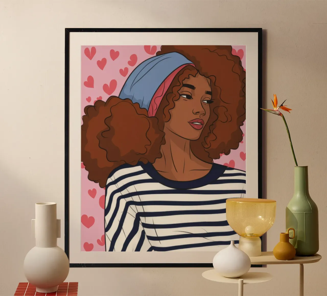 Eleganza mistica e botanica poster con telaio in plastica da Veiled Canvas