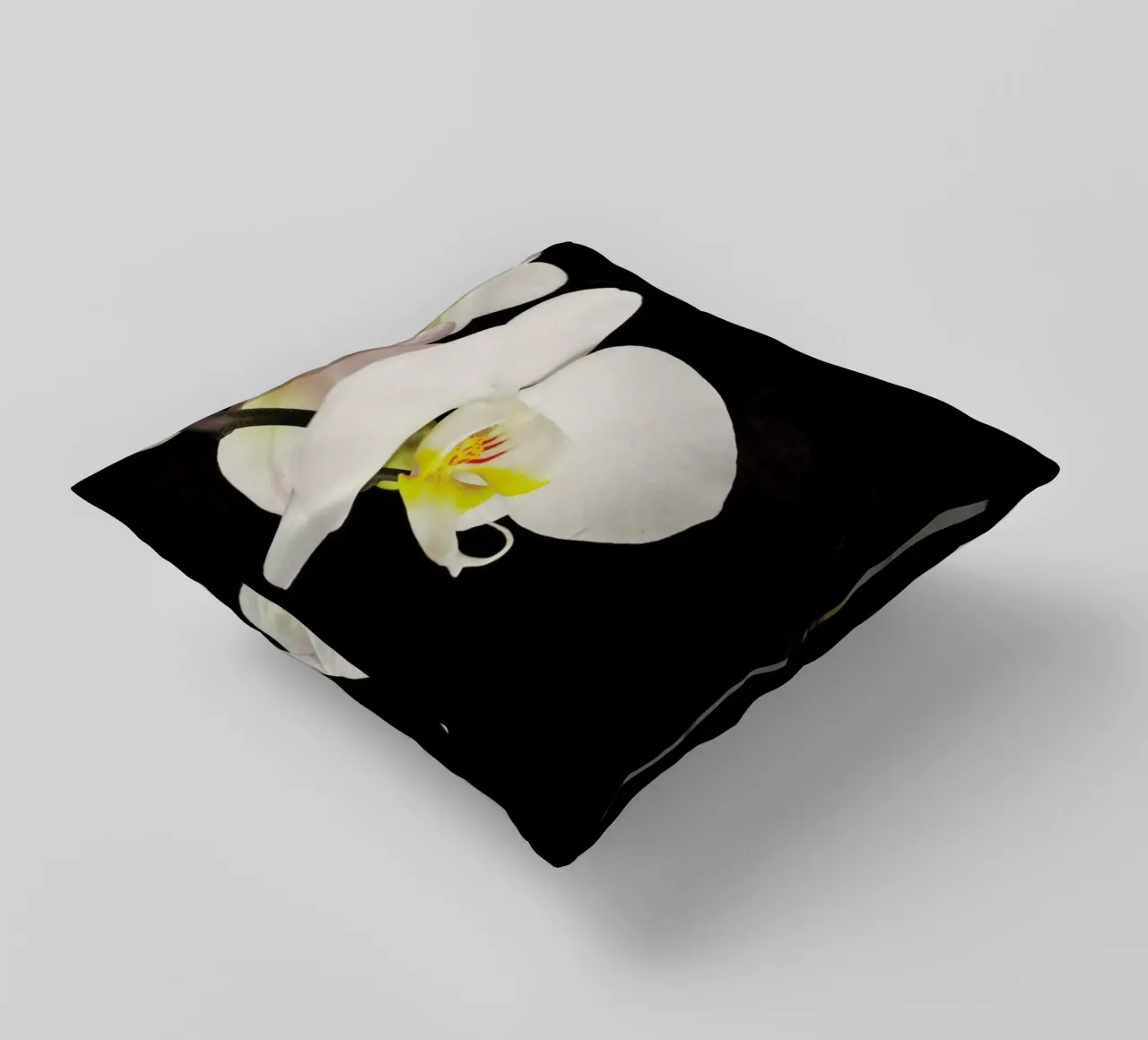 Orchidea bianca e nera cuscino da Cassia Beck Photography