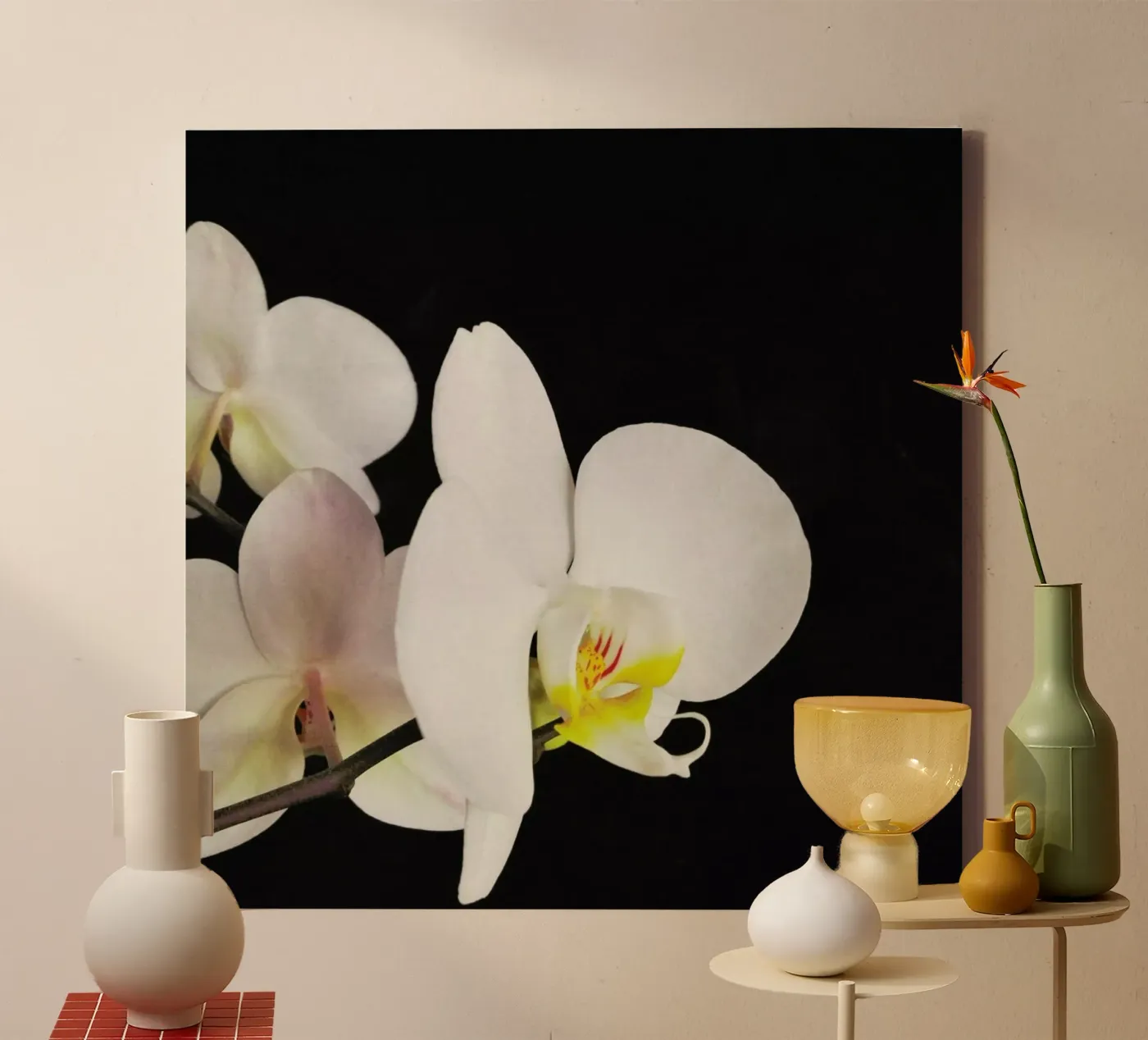 Orchidea bianca e nera tela da Cassia Beck Photography