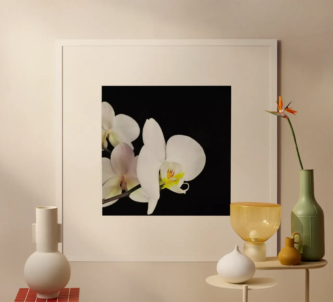 Orchidea bianca e nera poster da Cassia Beck Photography