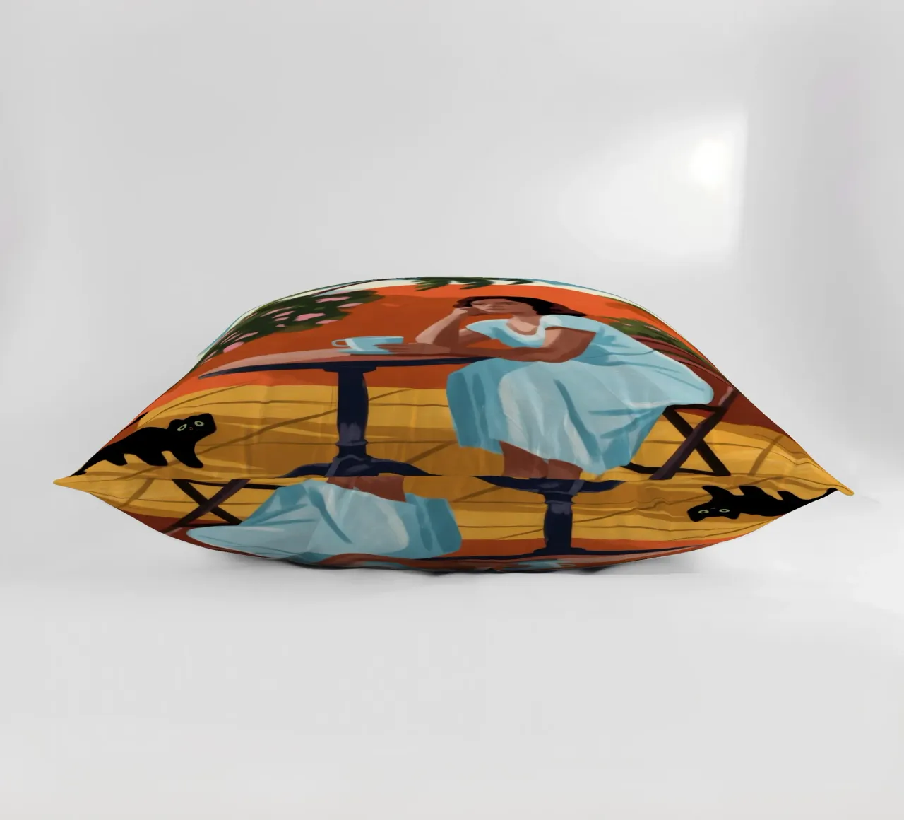 Floral Femme Serenity decorative cushion by Veiled Canvas