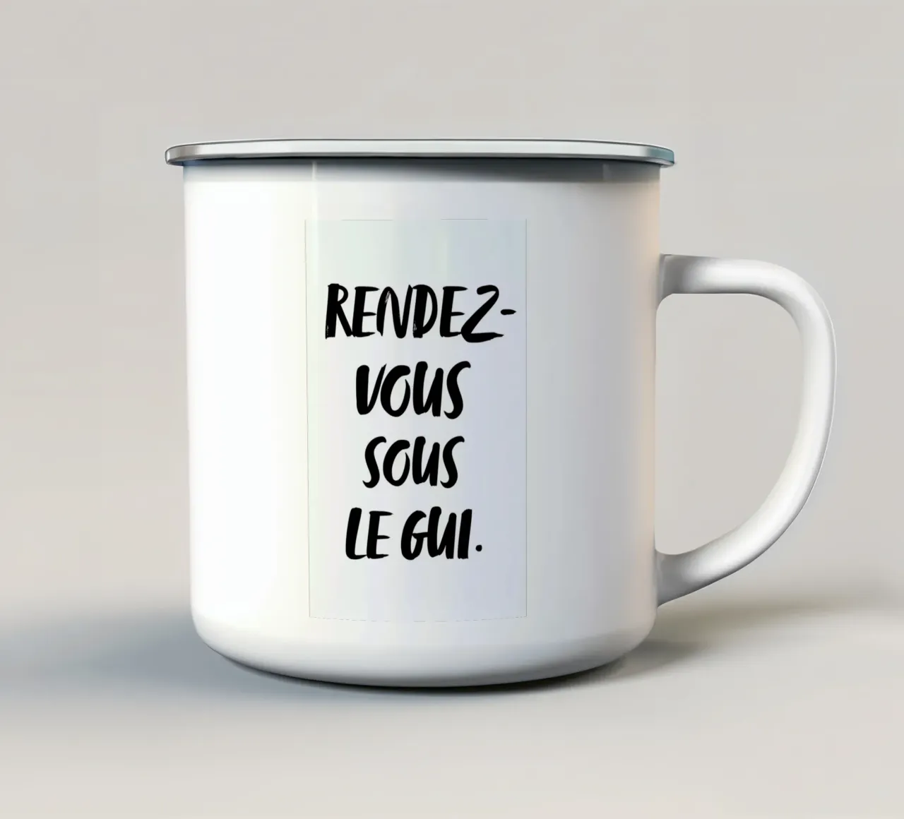 Rendez-vous sous le gui tazza in smalto da daylight design studio