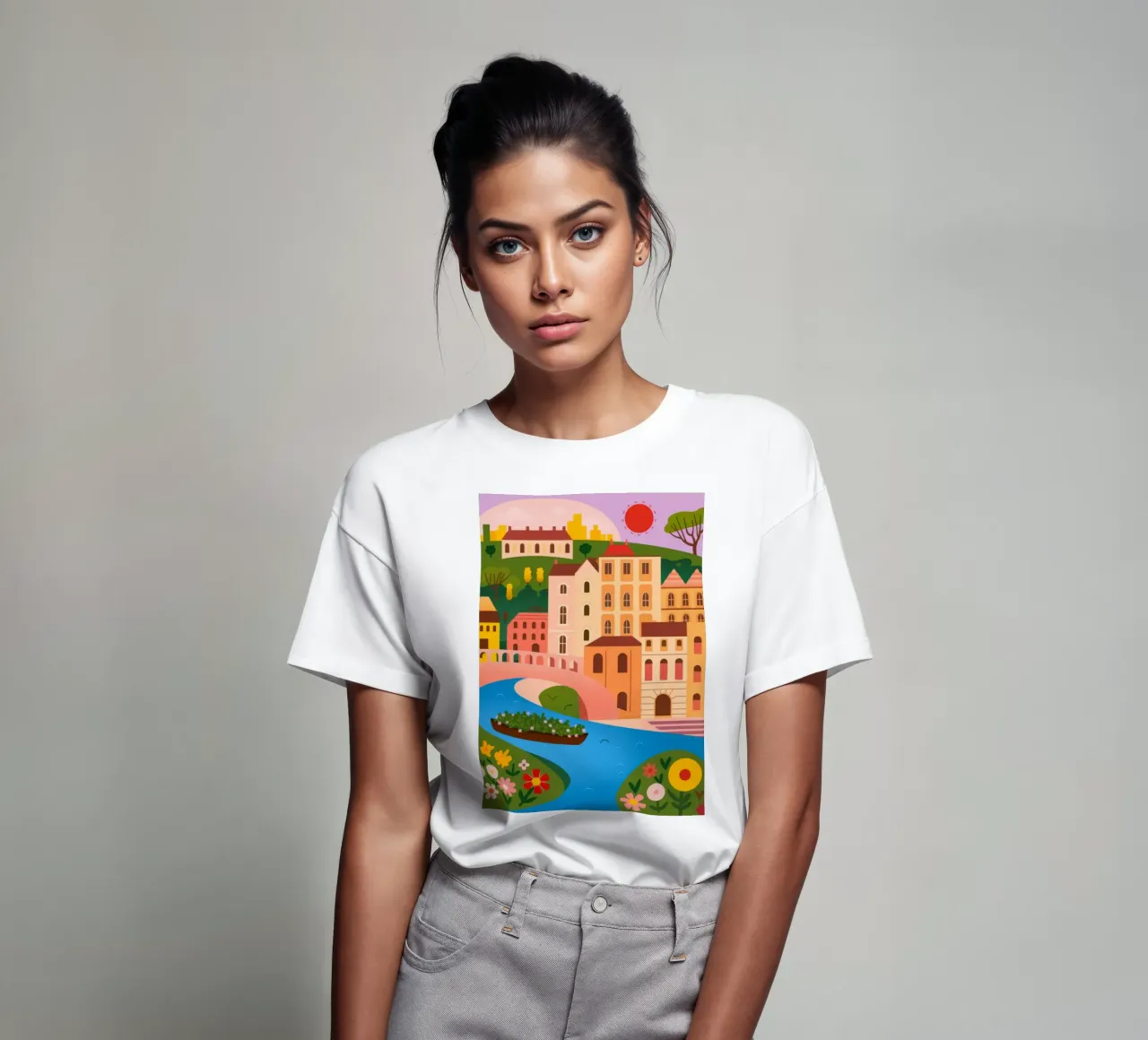 Riflessione sull'oasi di tranquillità t-shirt da Veiled Canvas