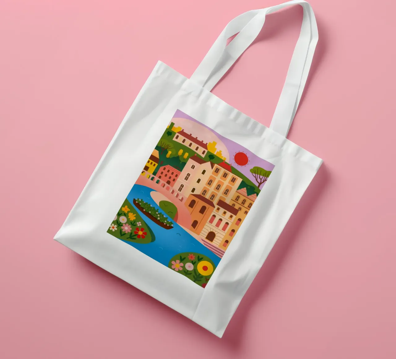 Riflessione sull'oasi di tranquillità borsa in juta da Veiled Canvas