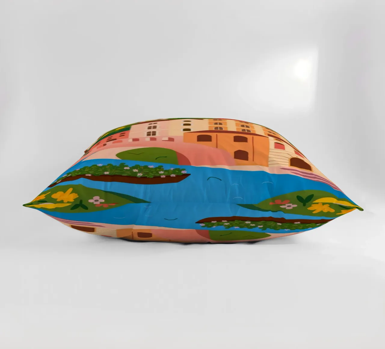 Riflessione sull'oasi di tranquillità cuscino da Veiled Canvas