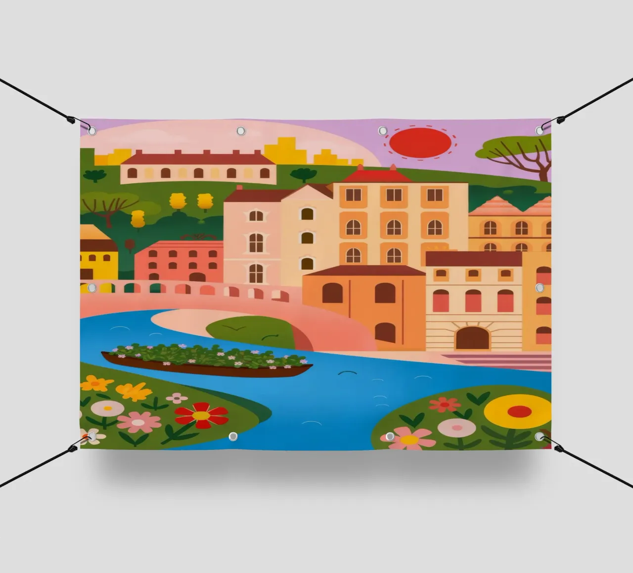 Riflessione sull'oasi di tranquillità telo in pvc da Veiled Canvas
