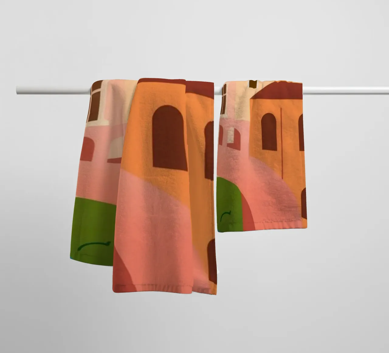 Riflessione sull'oasi di tranquillità asciugamano da bagno da Veiled Canvas