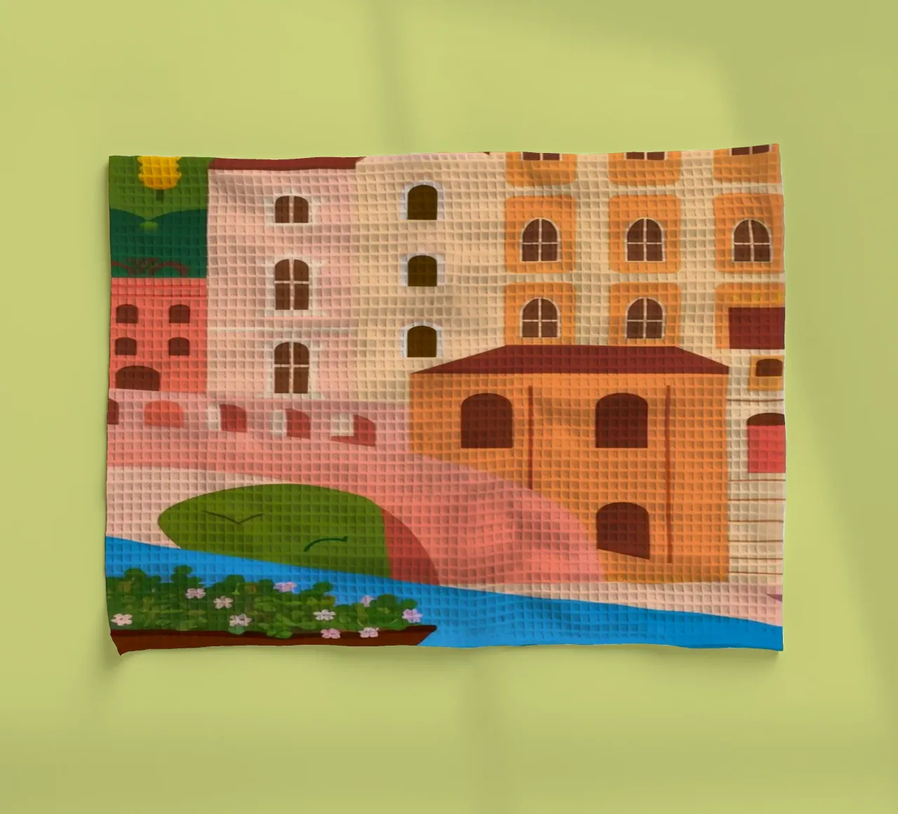 Riflessione sull'oasi di tranquillità canovaccio da cucina da Veiled Canvas