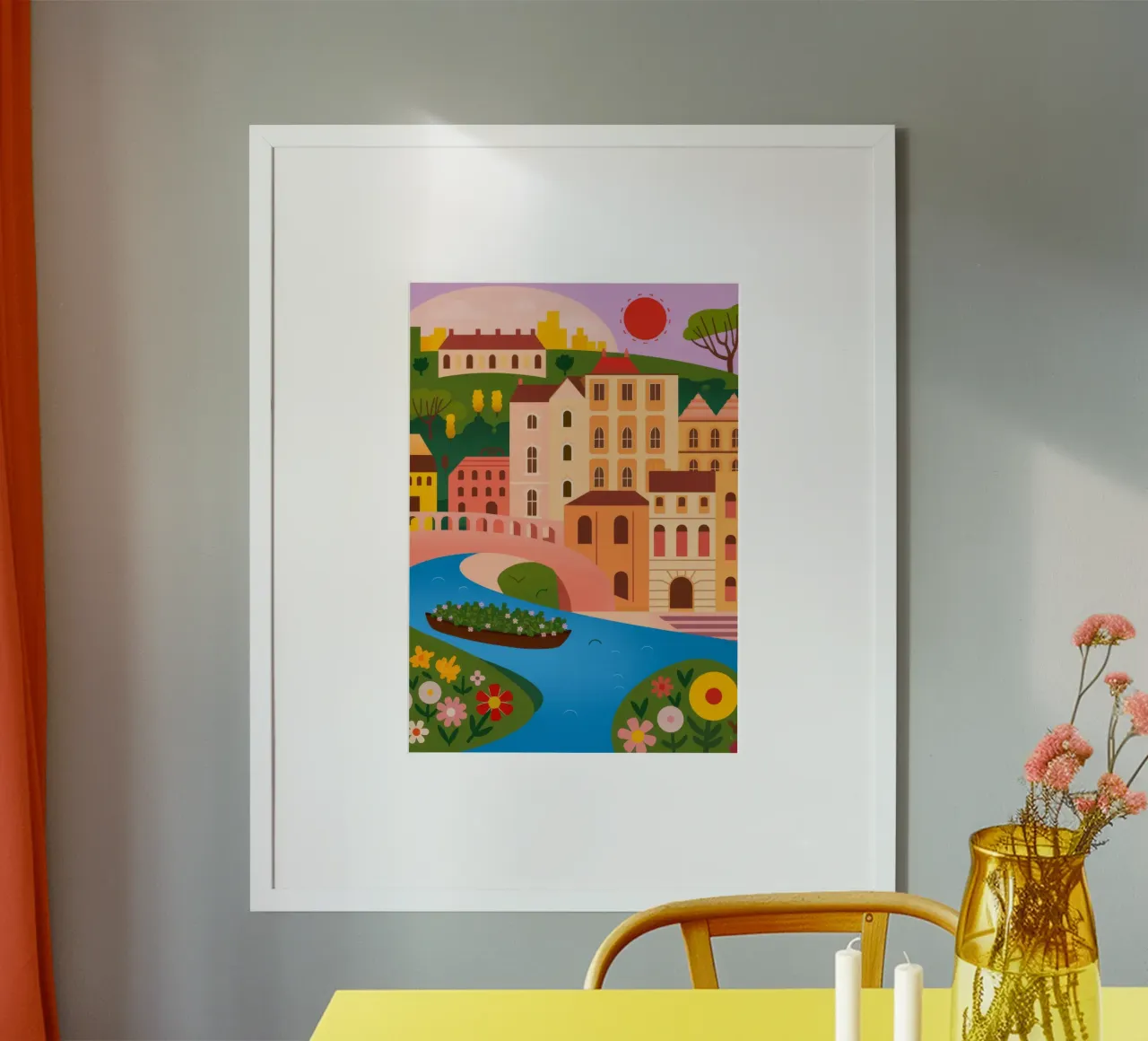 Riflessione sull'oasi di tranquillità carta hahnemühle da Veiled Canvas