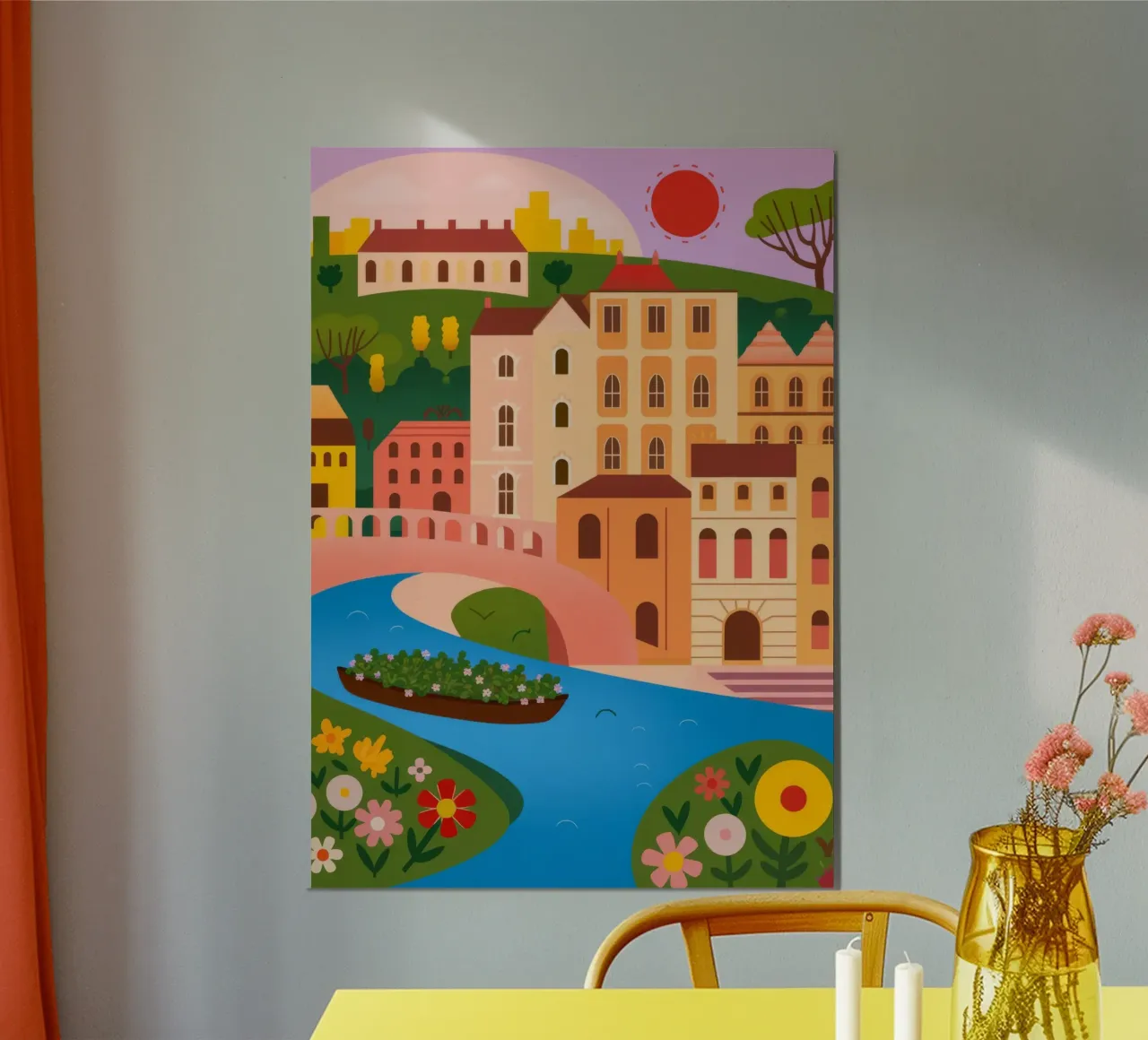 Riflessione sull'oasi di tranquillità carta hahnemühle da Veiled Canvas