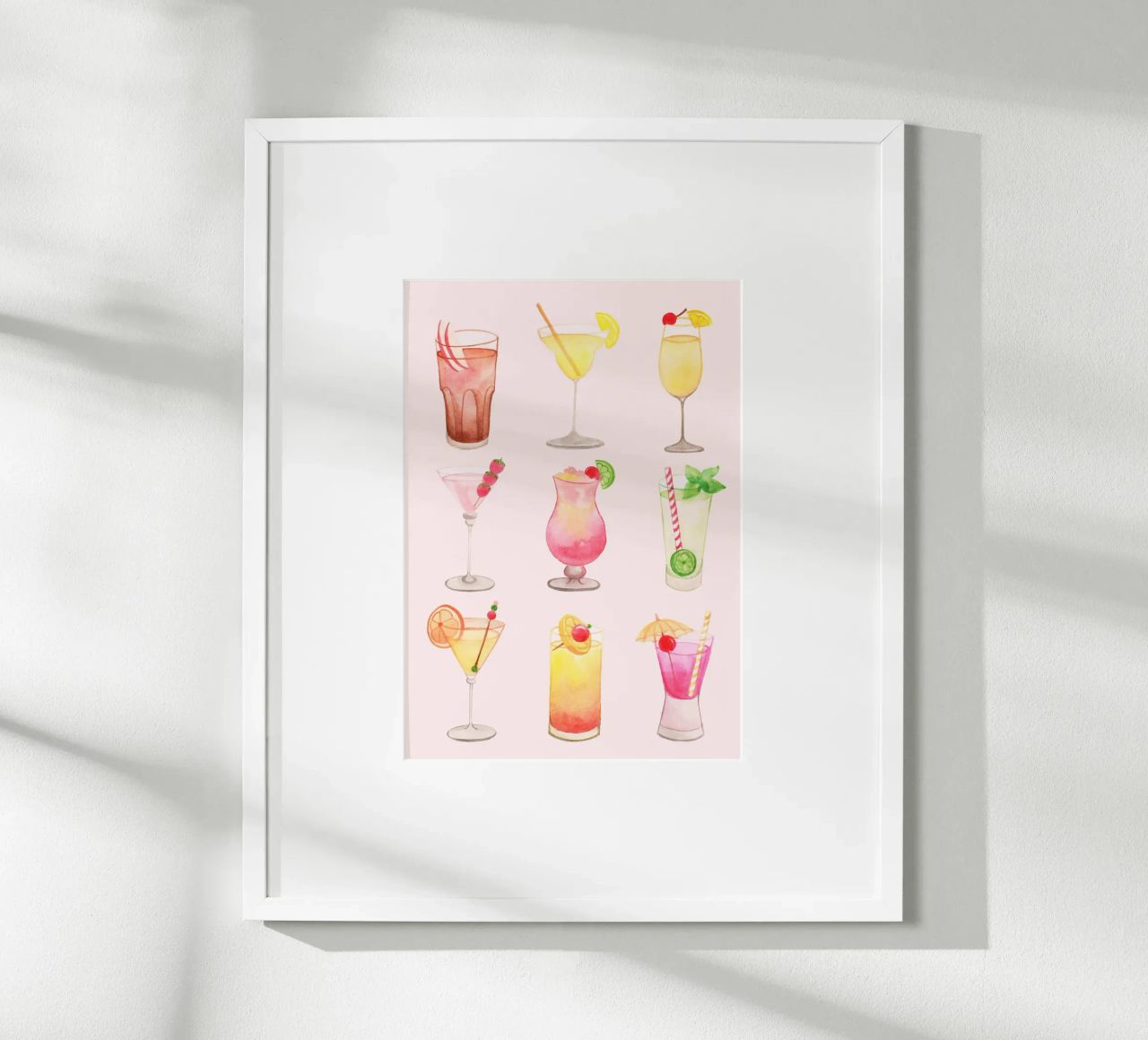Summer Cocktails Poster von Flow Line