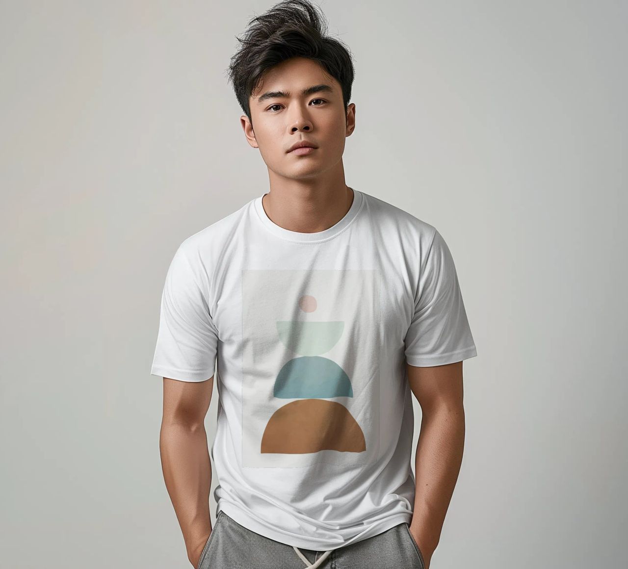 Soft Abstract Shapes 10 t-shirt da Flow Line
