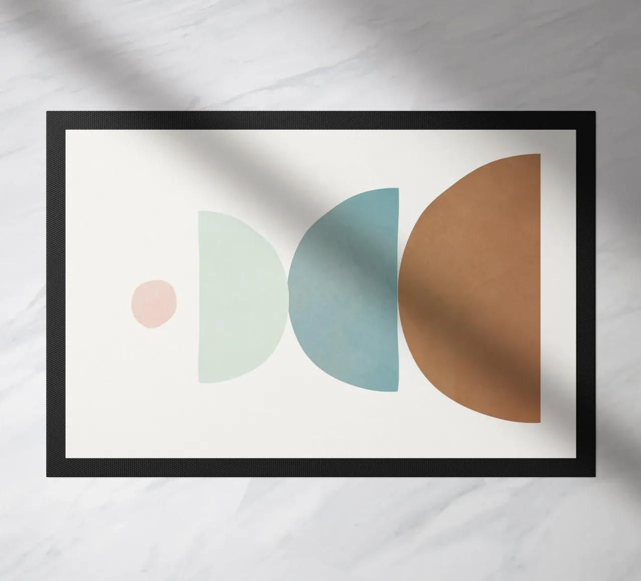 Soft Abstract Shapes 10 doormat by Flow Line