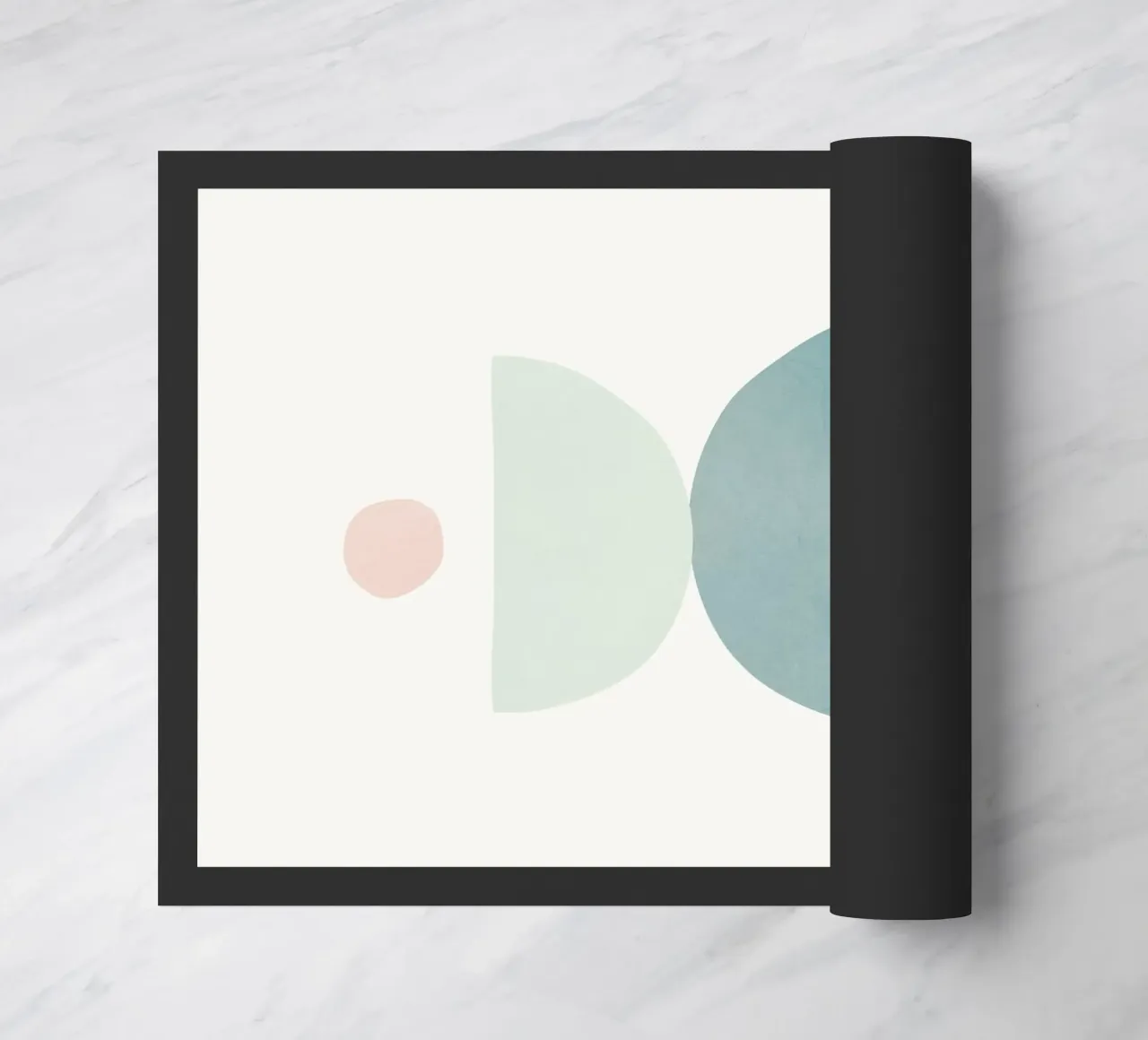 Soft Abstract Shapes 10 doormat by Flow Line