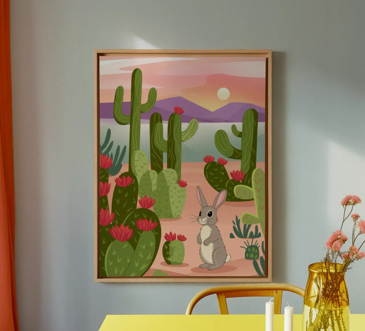 Levendige Jungle Majesteit canvas met Baklijst van Veiled Canvas