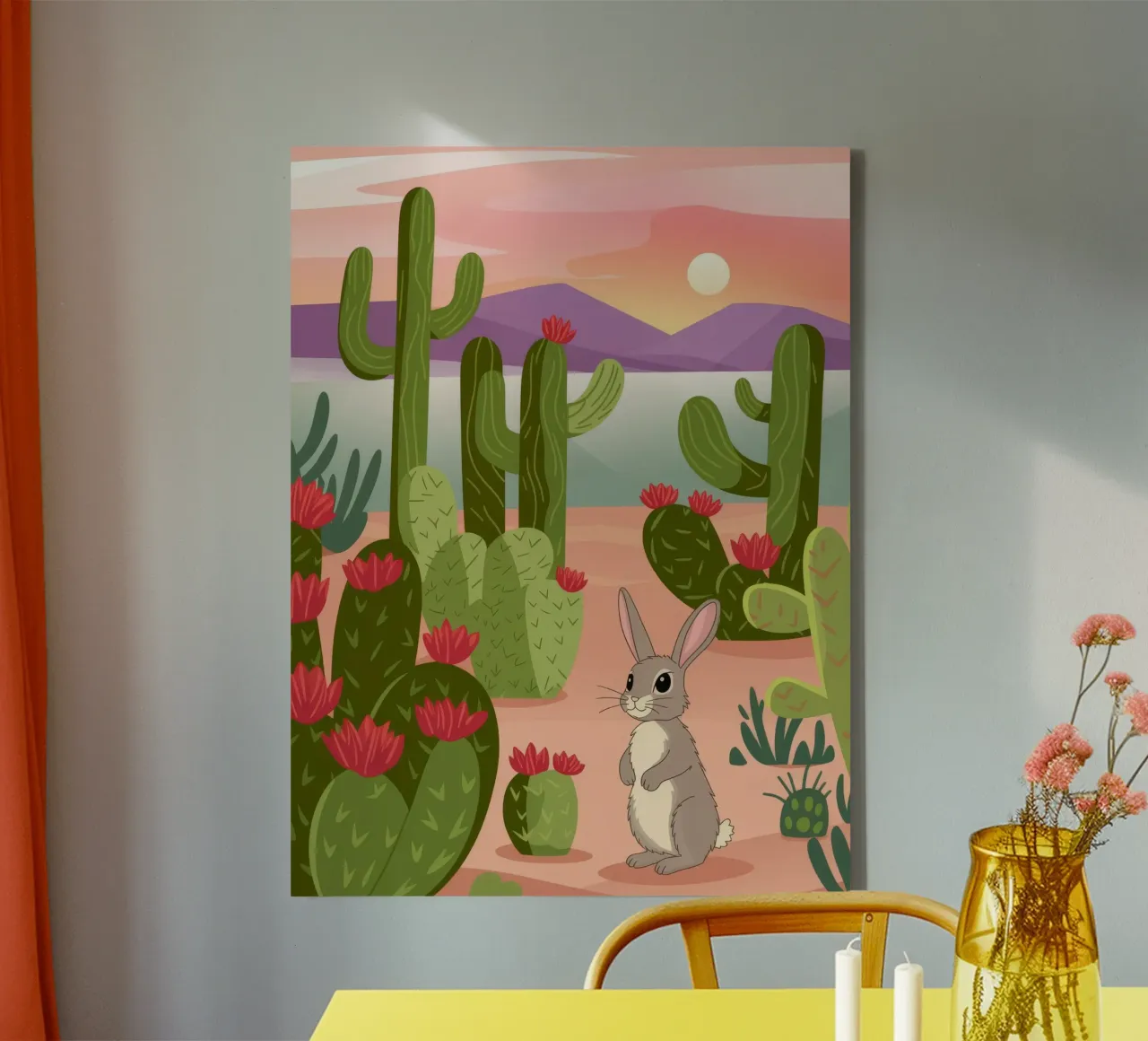 Levendige Jungle Majesteit canvas met Baklijst van Veiled Canvas