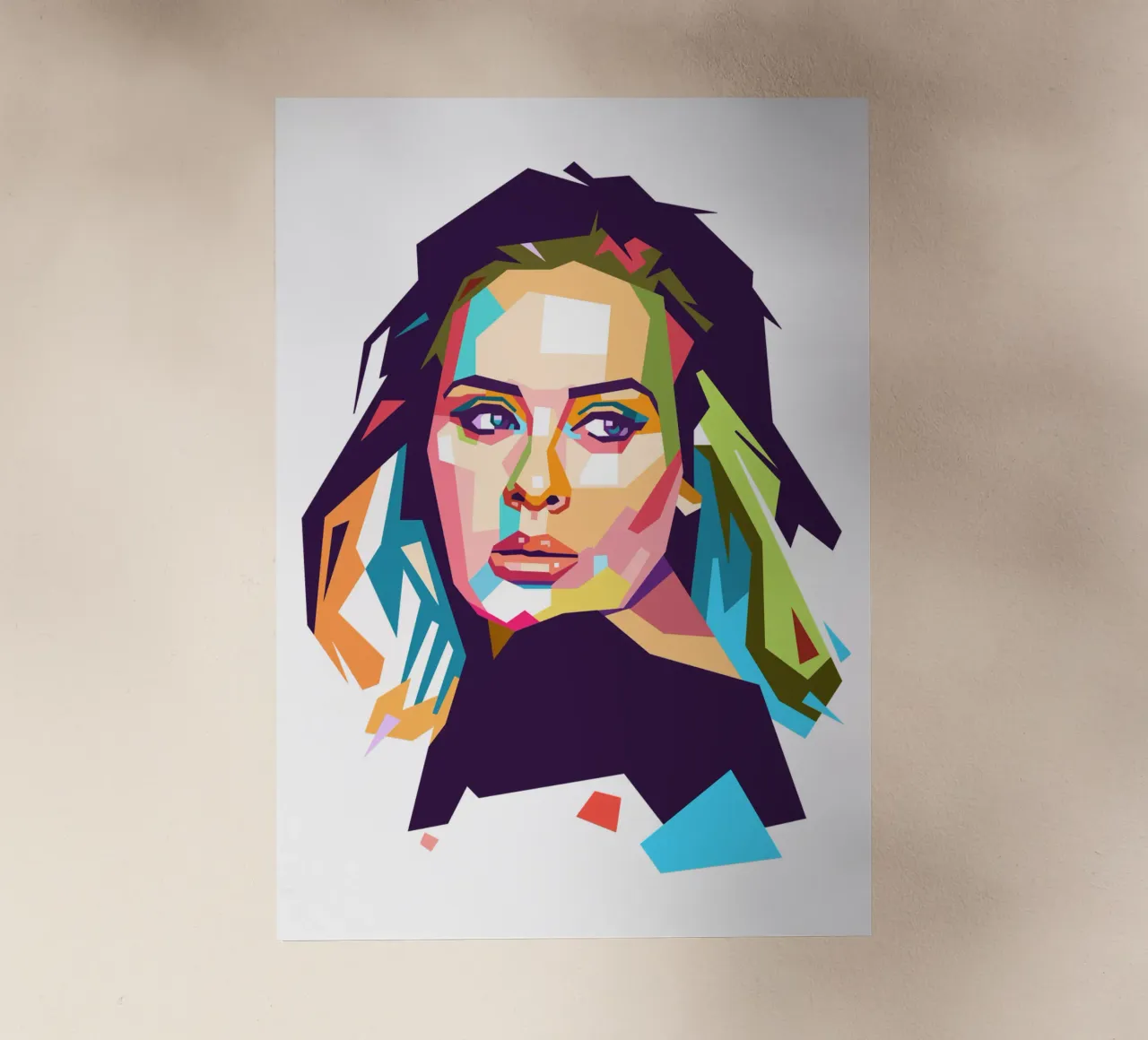 Adele pop art portrait backlit film by Hantamrata