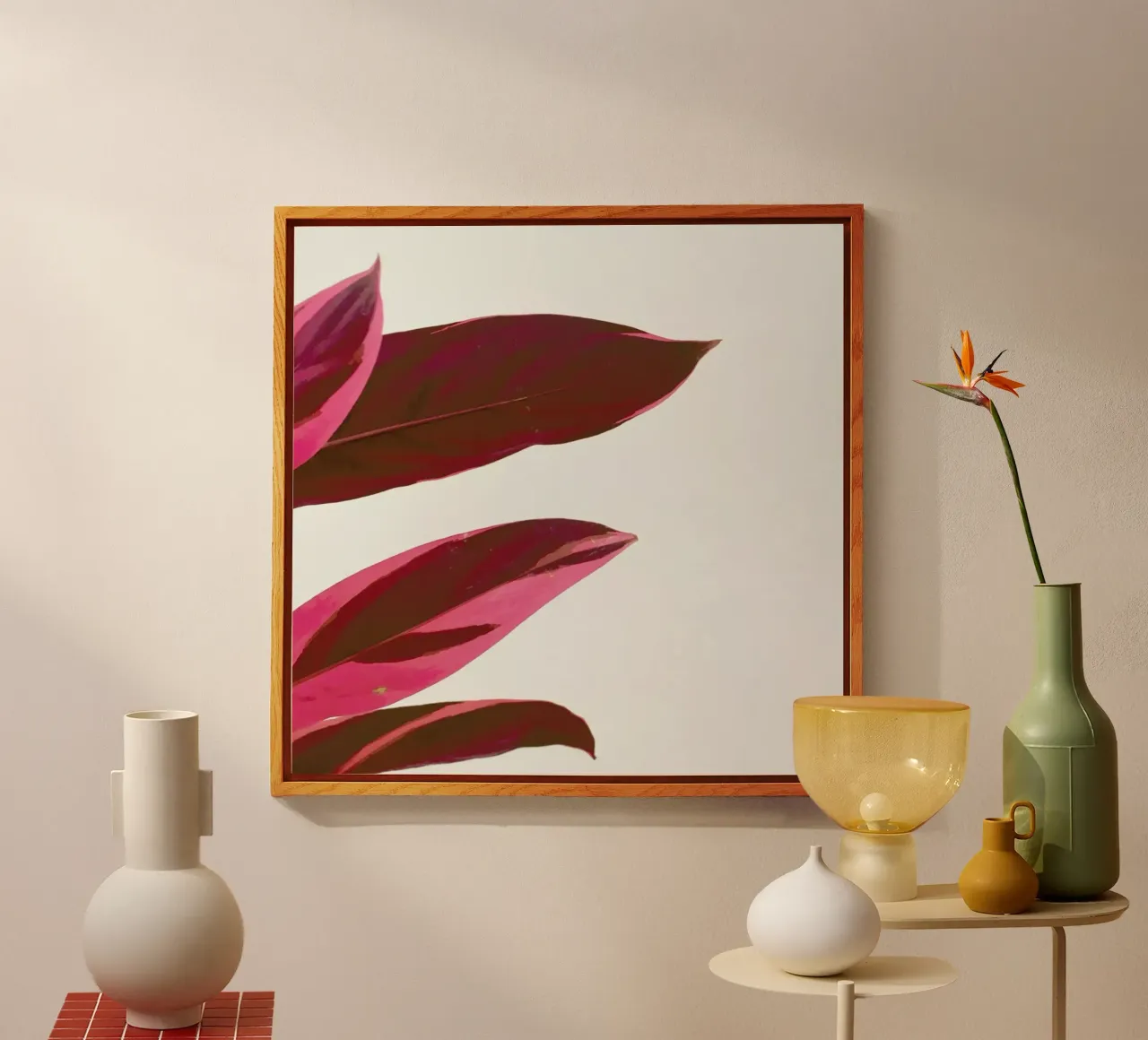 Foglie rosse I plexiglass da Cassia Beck Photography