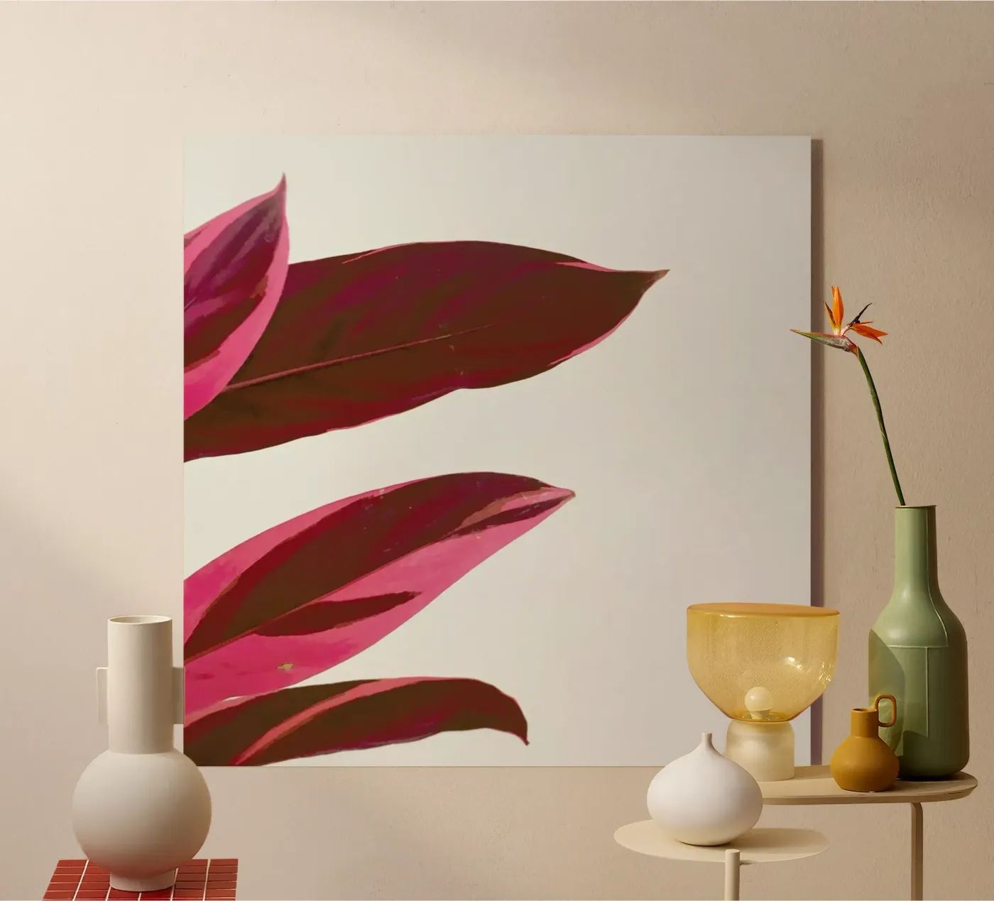 Foglie rosse I plexiglass da Cassia Beck Photography