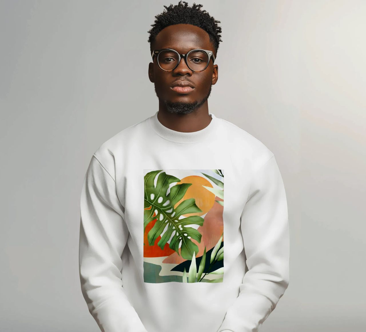 Tropical Summer Abstract Art 9 sudadera de Flow Line