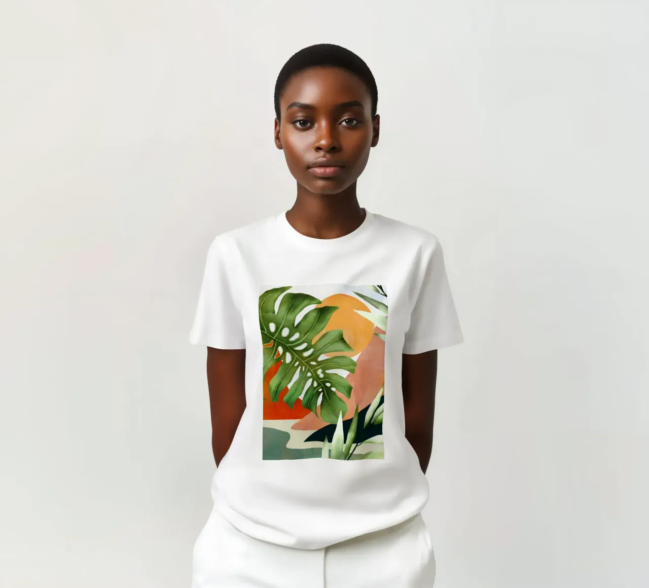 Tropical Summer Abstract Art 9 t-shirt by Flow Line