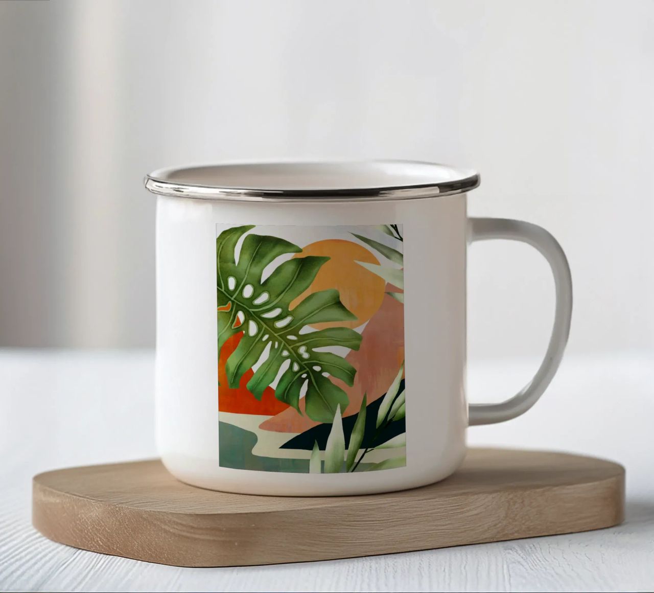 Tropical Summer Abstract Art 9 tazza in smalto da Flow Line