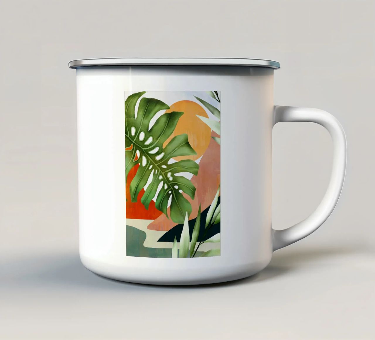 Tropical Summer Abstract Art 9 tazza in smalto da Flow Line