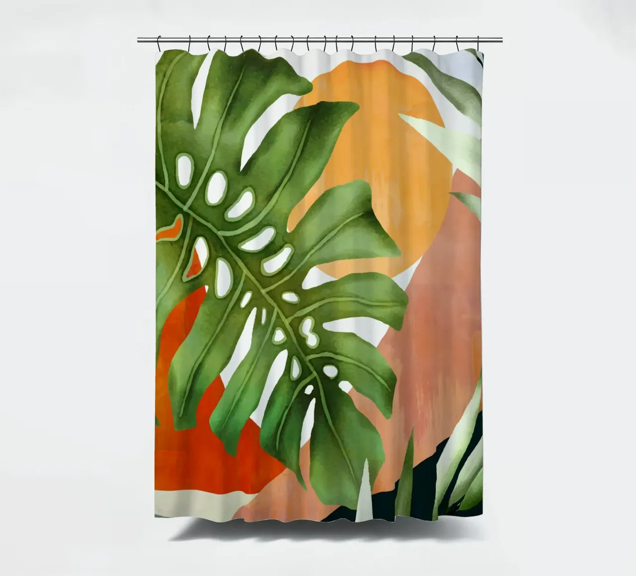 Tropical Summer Abstract Art 9 shower curtain by Flow Line