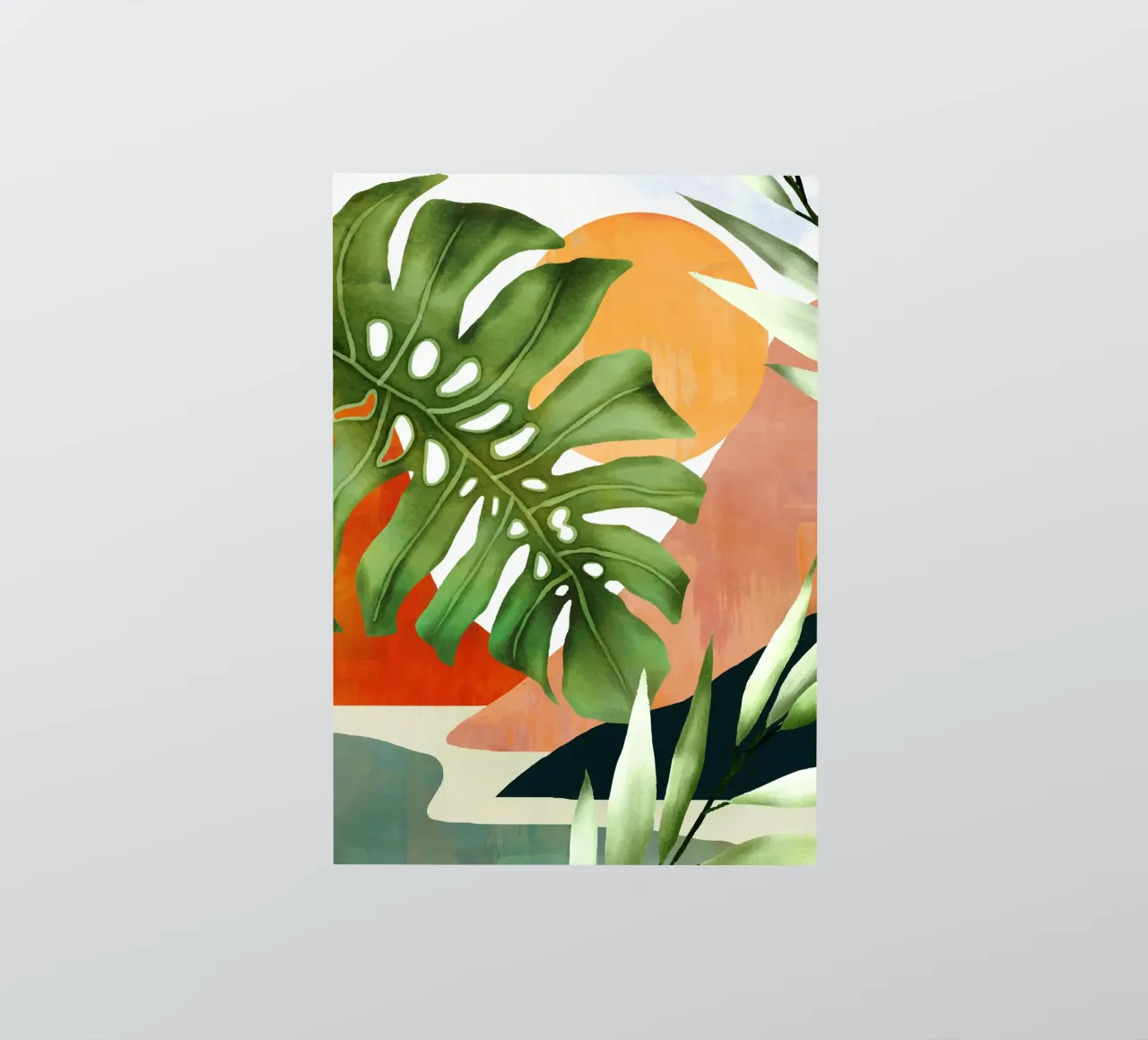 Tropical Summer Abstract Art 9 sticker by Flow Line