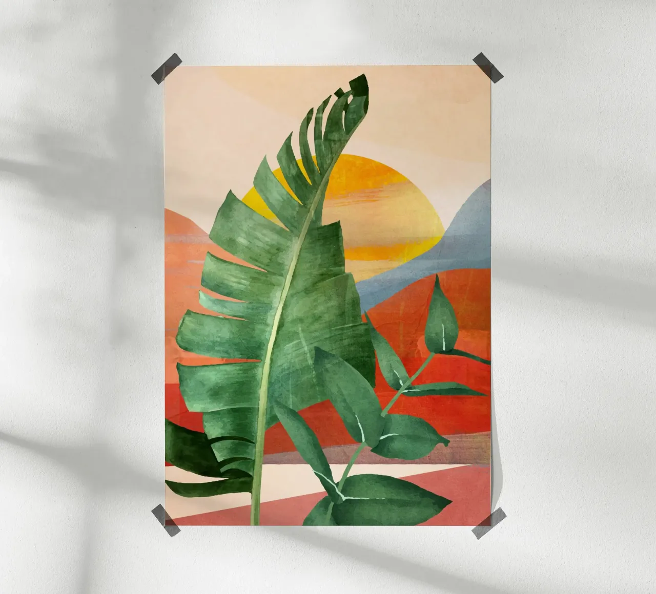 Tropical Summer Abstract Art 13 poster da Flow Line