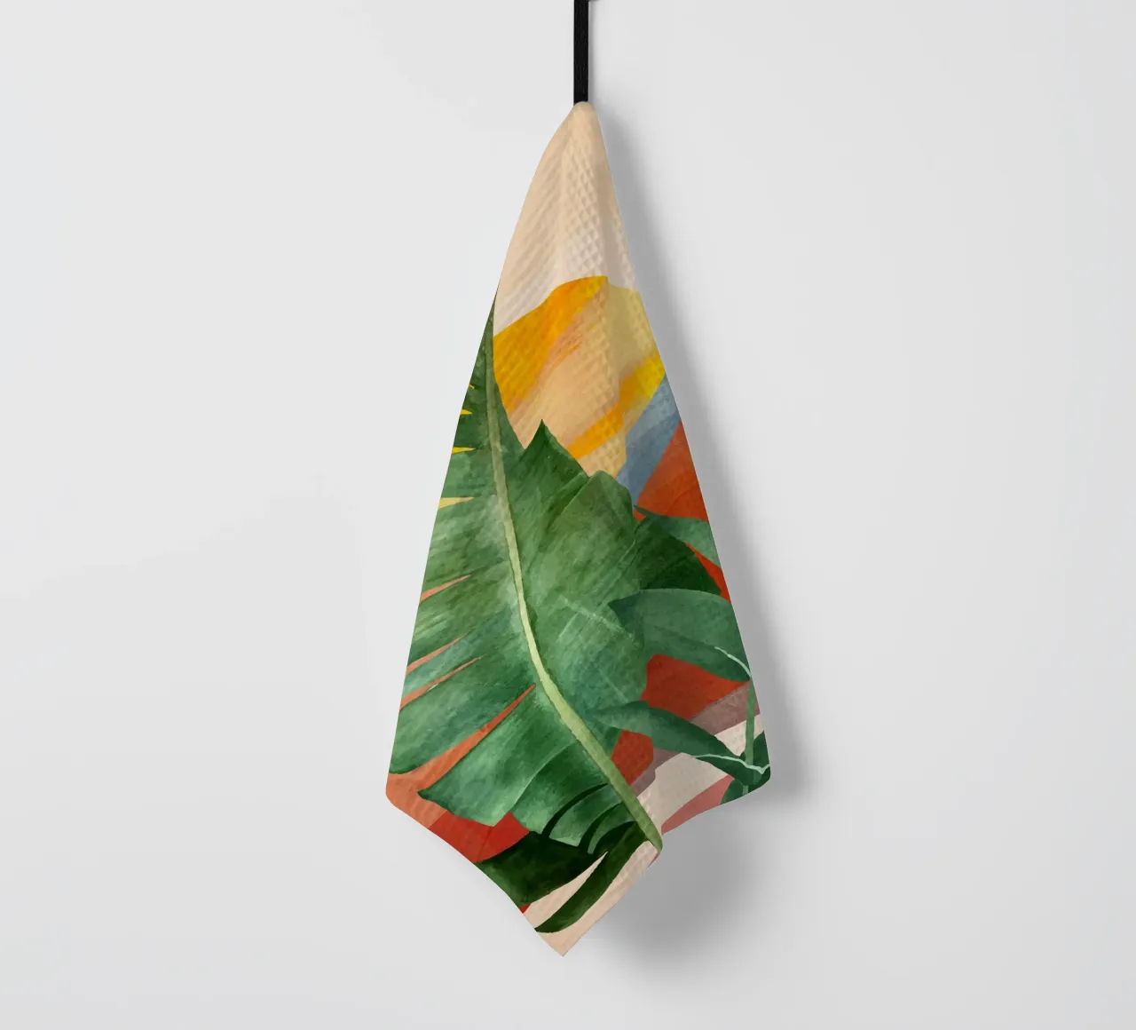 Tropical Summer Abstract Art 13 tea towel by Flow Line