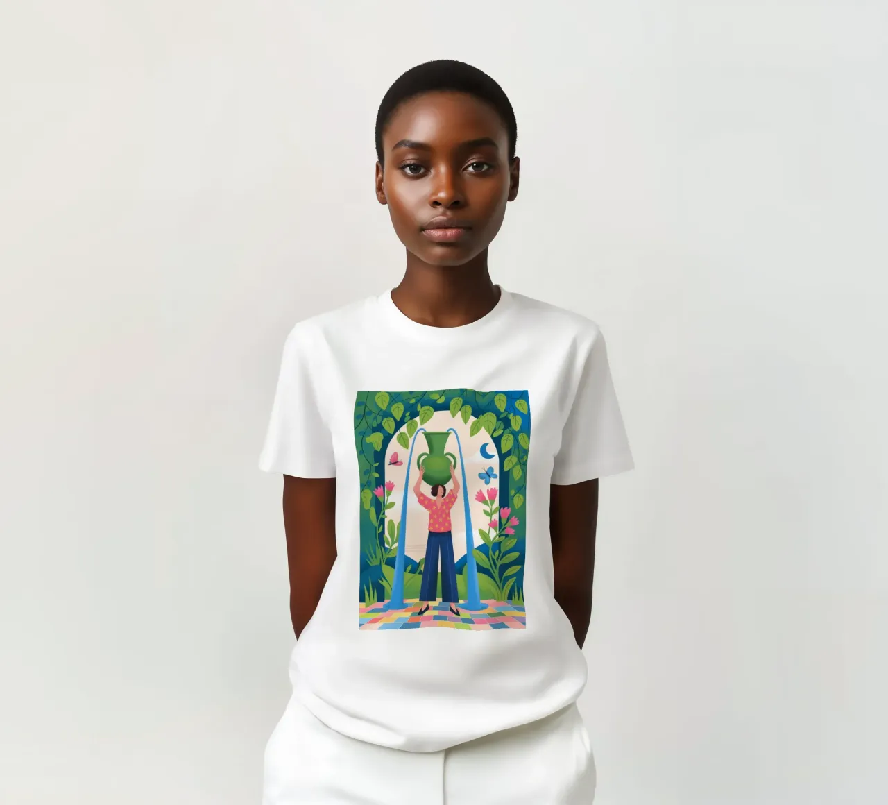 Sogno di una cascata mistica t-shirt da Veiled Canvas
