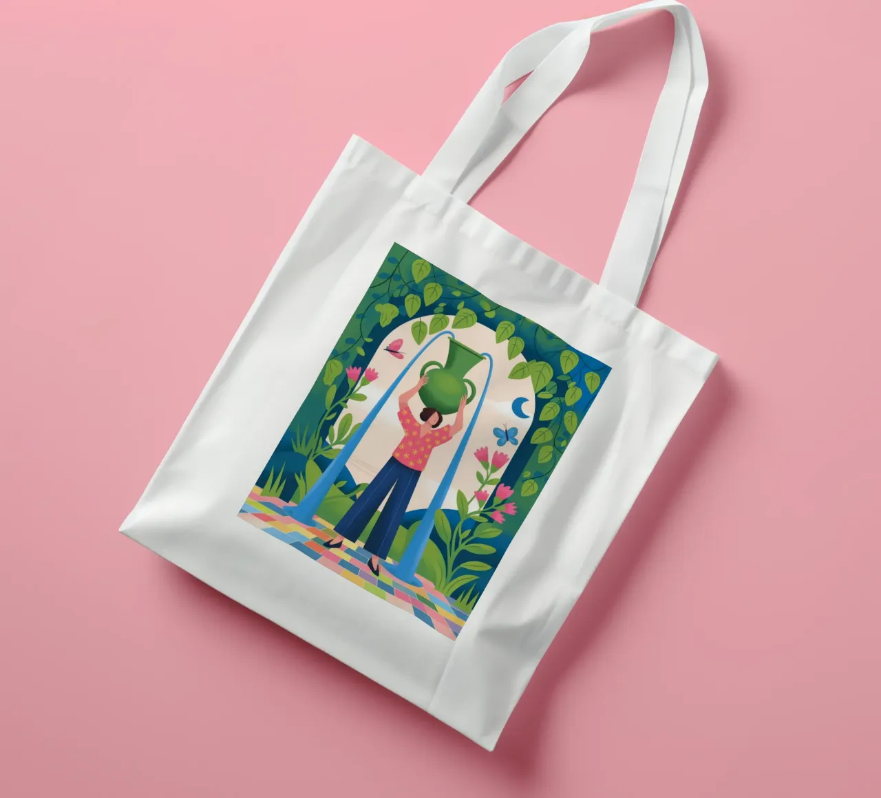 Sogno di una cascata mistica borsa in juta da Veiled Canvas