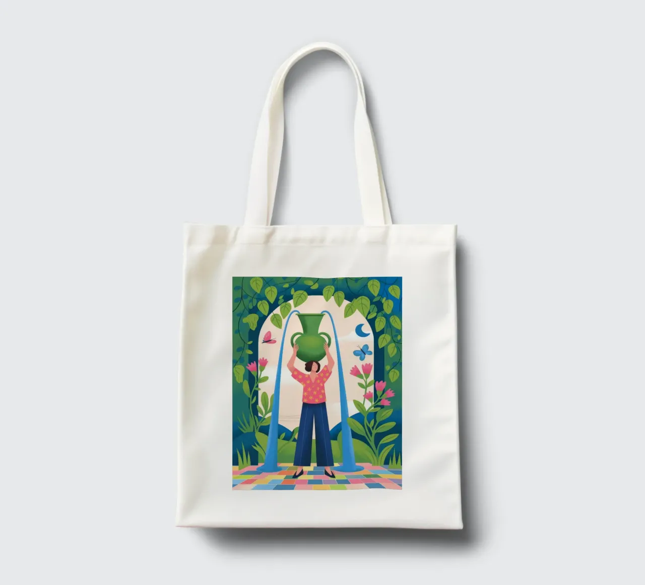 Sogno di una cascata mistica borsa in juta da Veiled Canvas