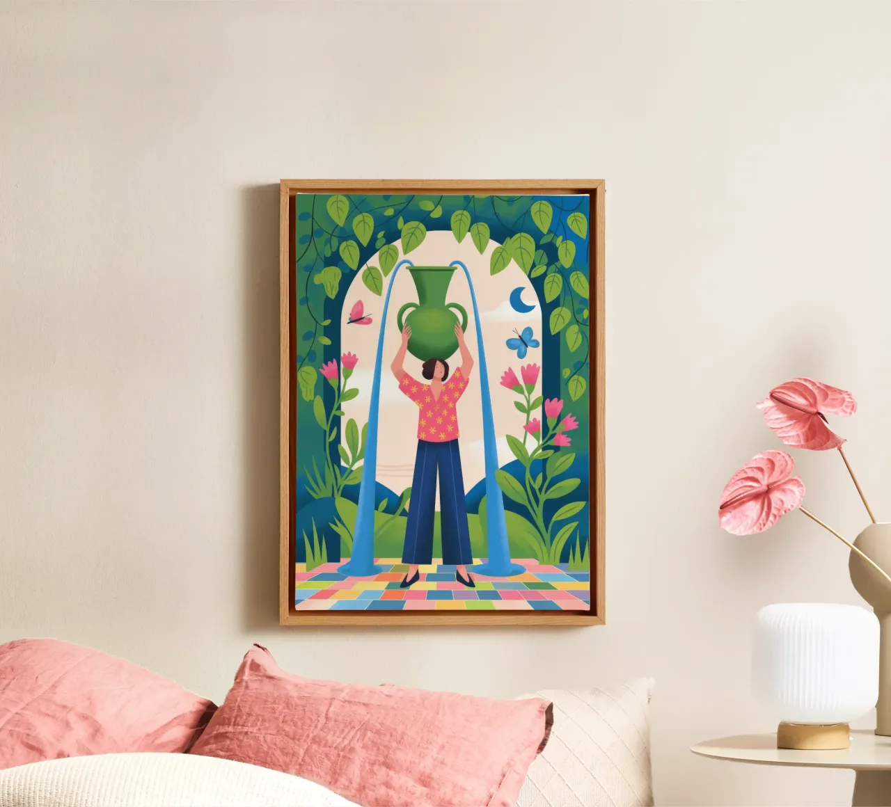 Mystical Waterfall Dream canvas by Veiled Canvas
