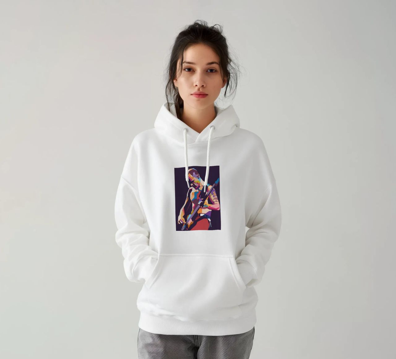 Flea RHCP pop art style felpa con cappuccio da Hantamrata