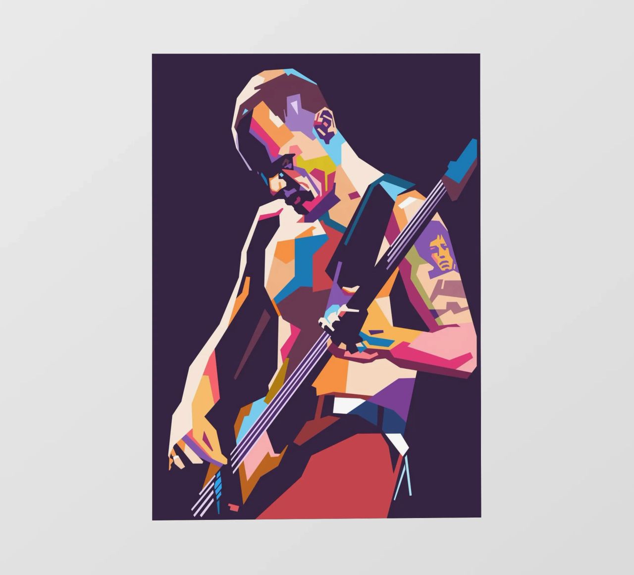 Flea RHCP pop art style pellicola backlit da Hantamrata