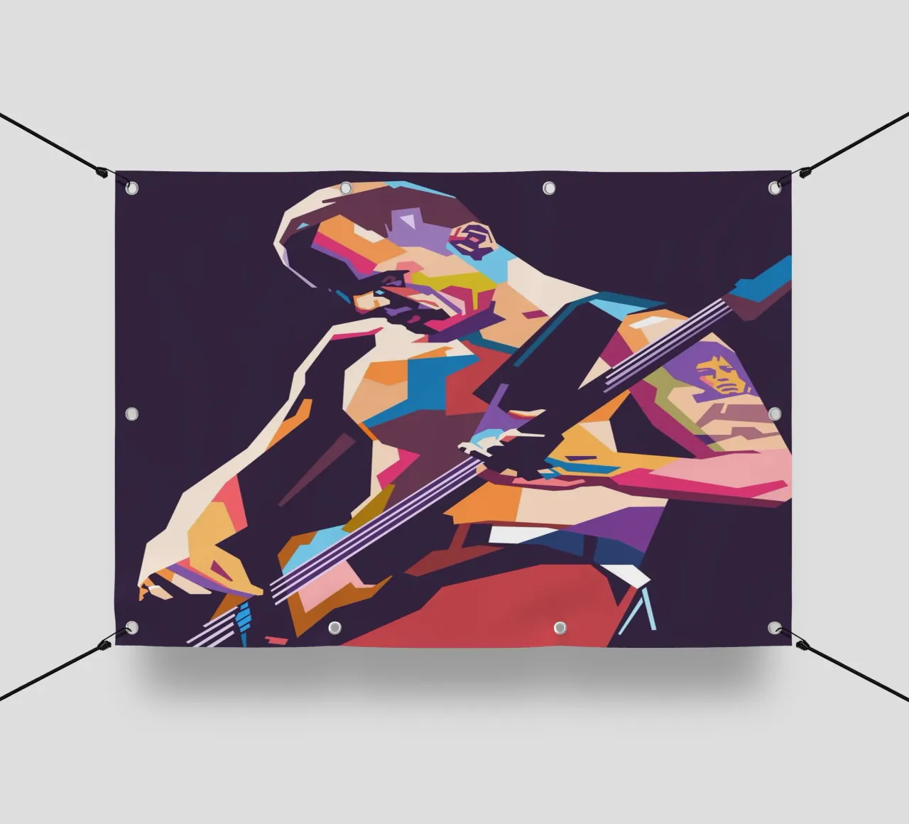 Flea RHCP pop art style telo in pvc da Hantamrata