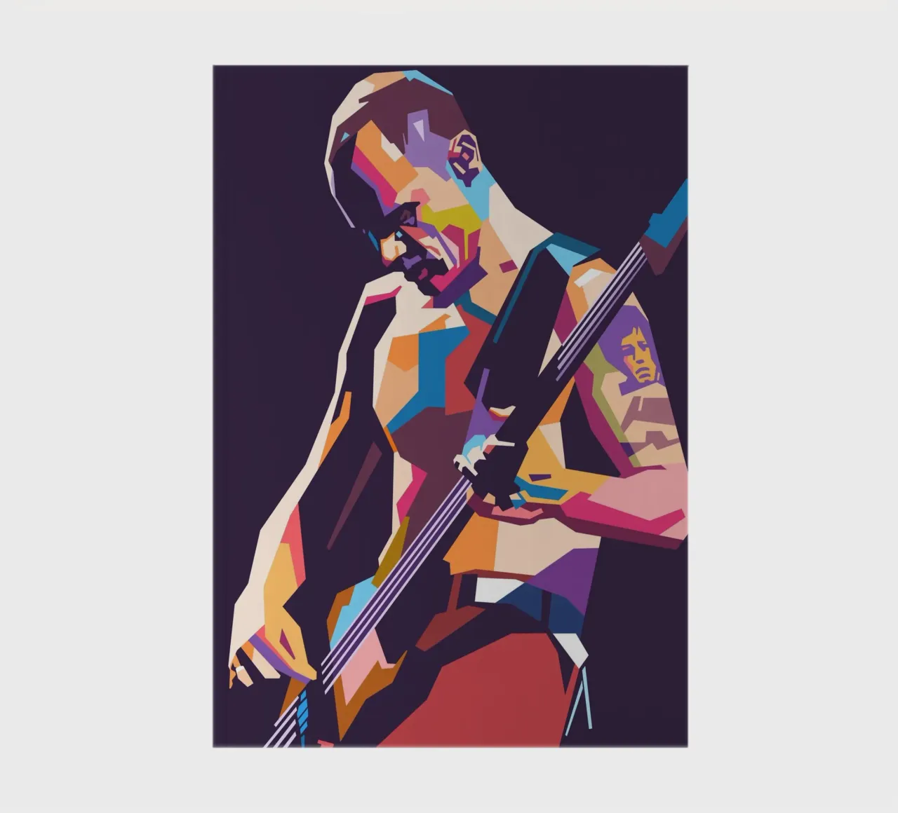 Flea RHCP pop art style notebook by Hantamrata