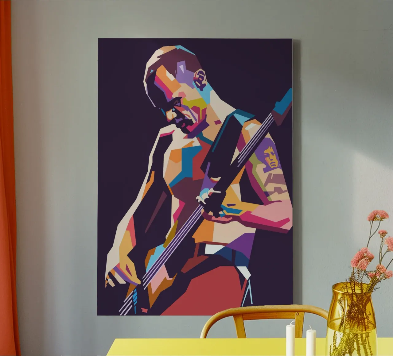 Flea RHCP pop art style tela da Hantamrata