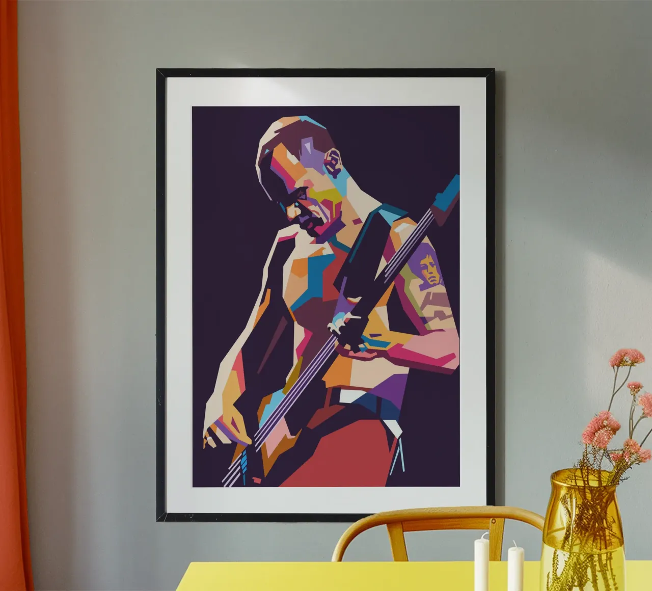 Flea RHCP pop art style carta hahnemühle da Hantamrata