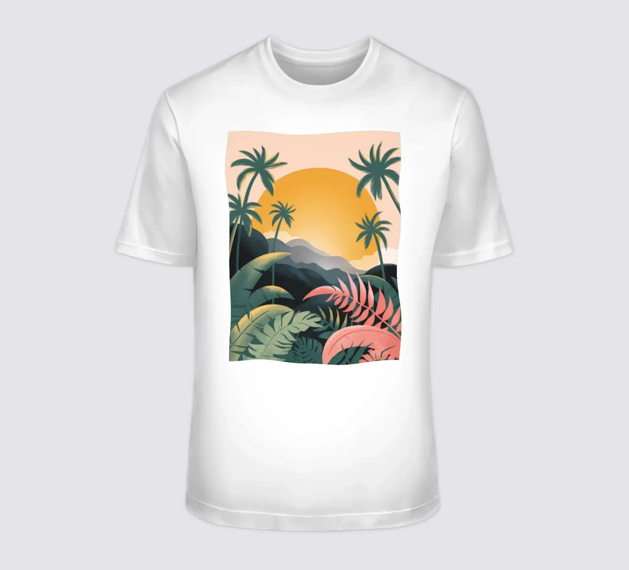 Tropical Sunset Bliss t-shirt by Veiled Canvas