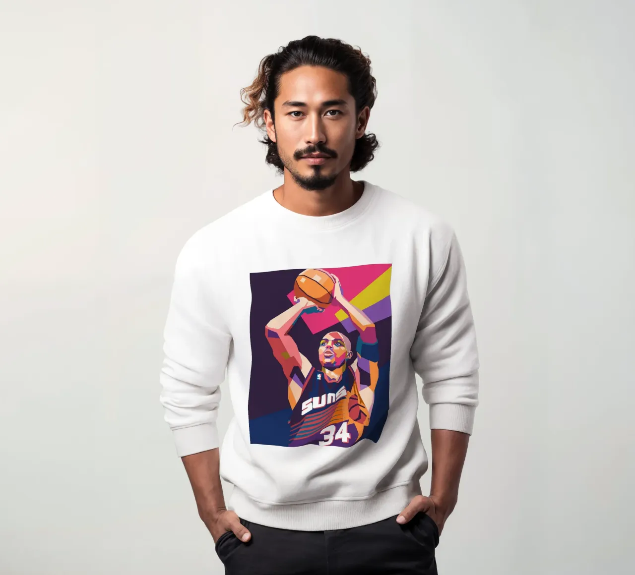 Charles Barkley pop art felpa da Hantamrata