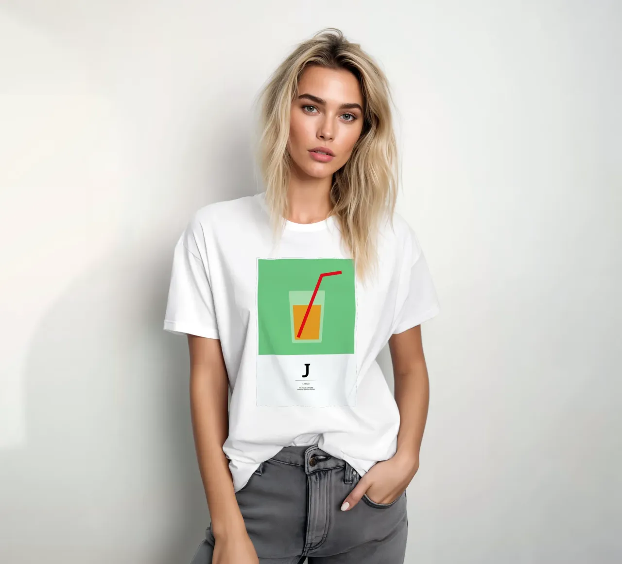 „The Food Alphabet“ - J like Juice t-shirt da BLAEK Design Studio